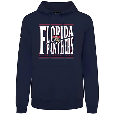 Men's Levelwear Navy Florida Panthers Podium Powerhouse Pullover Hoodie