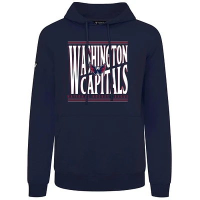 Men's Levelwear Navy Washington Capitals Podium Powerhouse Pullover Hoodie