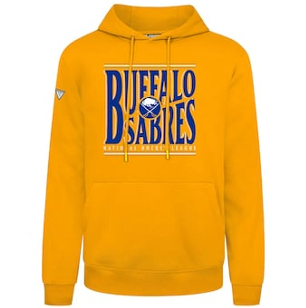 Men's Levelwear Gold Buffalo Sabres Podium Powerhouse Pullover Hoodie