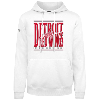 Men's Levelwear White Detroit Red Wings Podium Powerhouse Pullover Hoodie
