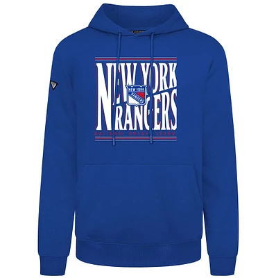 Men's Levelwear Royal New York Rangers Podium Powerhouse Pullover Hoodie