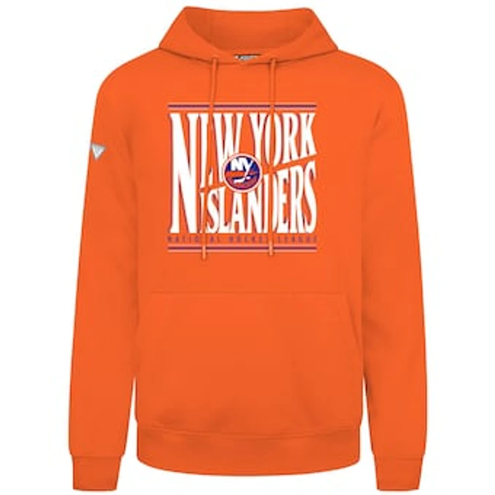 Men's Levelwear Orange New York Islanders Podium Powerhouse Pullover Hoodie