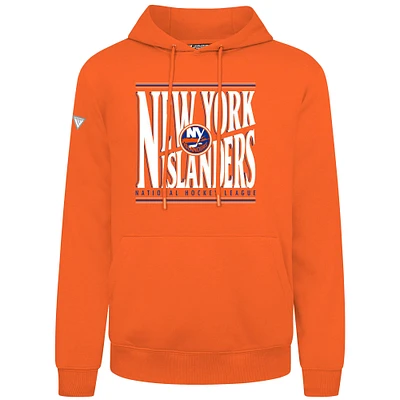 Men's Levelwear Orange New York Islanders Podium Powerhouse Pullover Hoodie