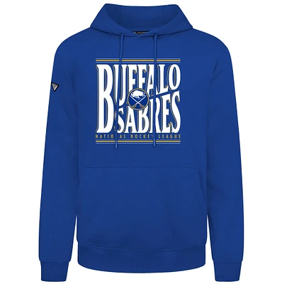 Men's Levelwear Royal Buffalo Sabres Podium Powerhouse Pullover Hoodie