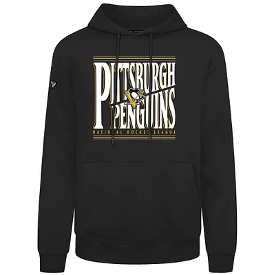 Men's Levelwear Black Pittsburgh Penguins Podium Powerhouse Pullover Hoodie