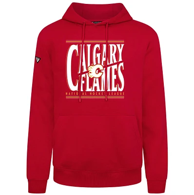 Men's Levelwear Calgary Flames Podium Powerhouse Pullover Hoodie