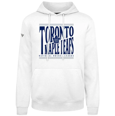 Men's Levelwear White Toronto Maple Leafs Podium Powerhouse Pullover Hoodie