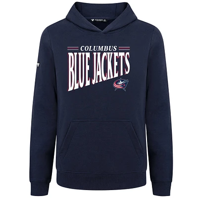 Youth Levelwear Navy Columbus Blue Jackets Jr Podium Tally Pullover Hoodie