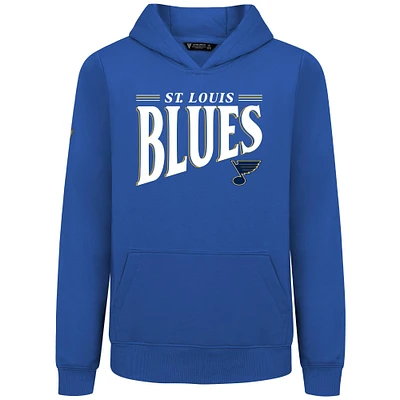 Youth Levelwear Royal St. Louis Blues Jr Podium Tally Pullover Hoodie