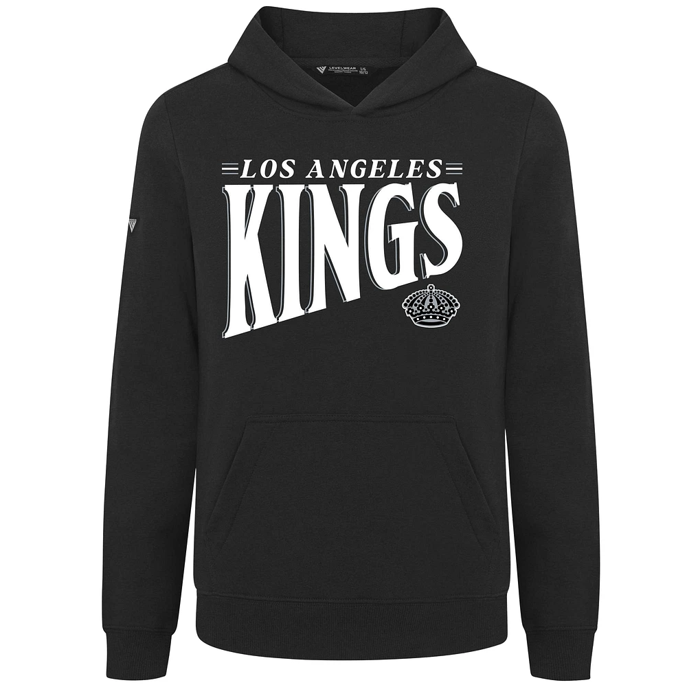 Youth Levelwear Black Los Angeles Kings Jr Podium Tally Pullover Hoodie
