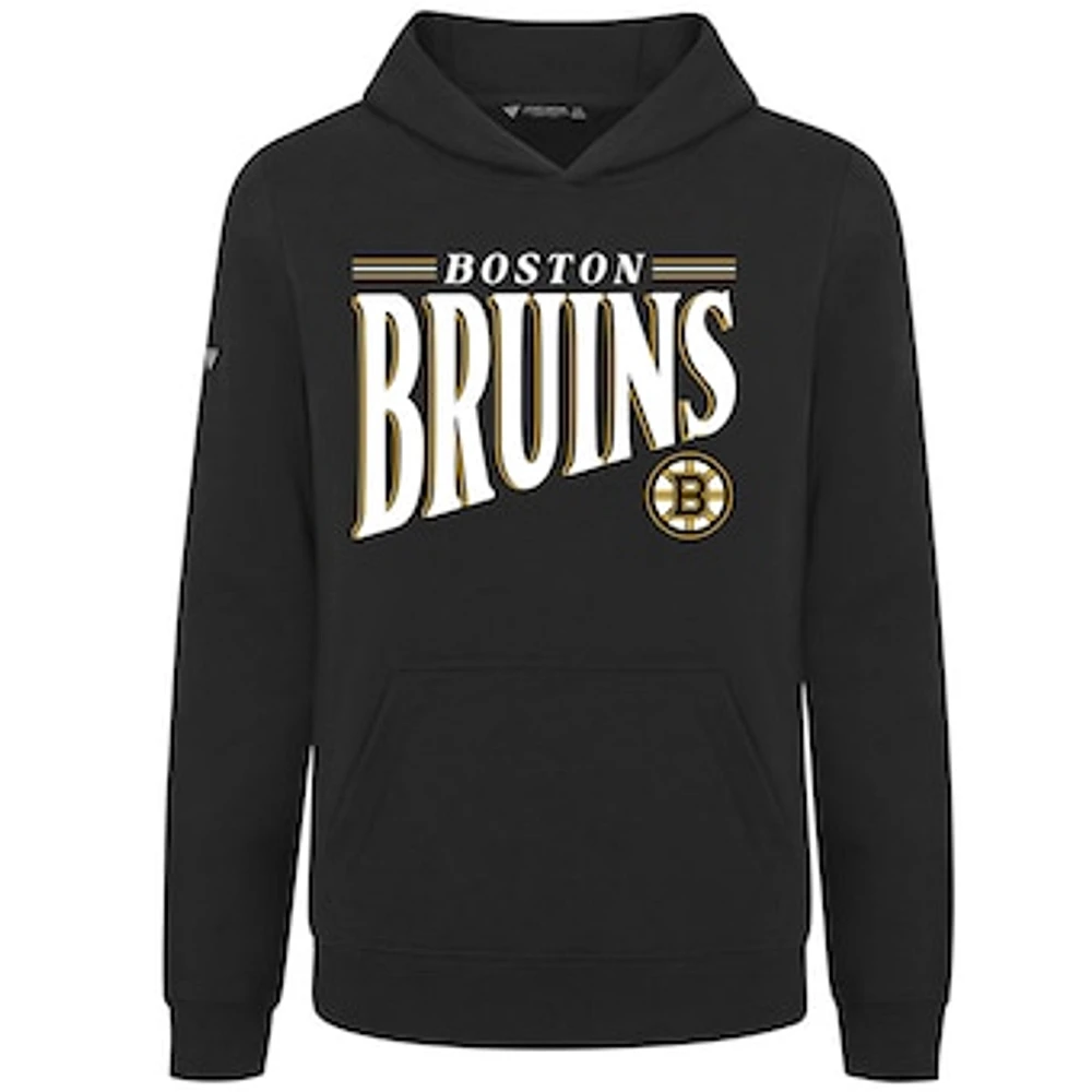 Youth Levelwear Black Boston Bruins Jr Podium Tally Pullover Hoodie