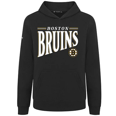 Youth Levelwear Black Boston Bruins Jr Podium Tally Pullover Hoodie