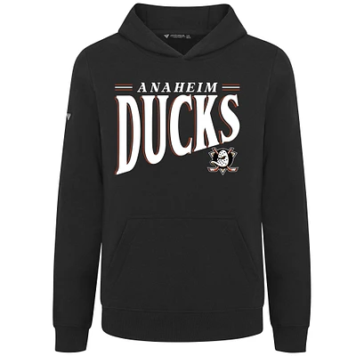 Youth Levelwear Black Anaheim Ducks Jr Podium Tally Pullover Hoodie