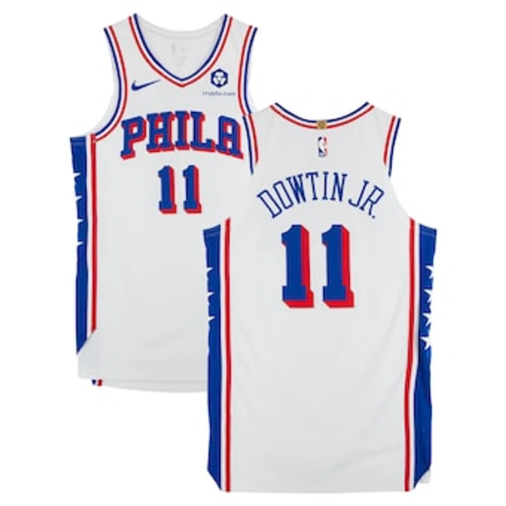 Jeff Dowtin Philadelphia 76ers Player-Issued #11 White Nike Jersey from the 2024-25 NBA Season - Size 46+4