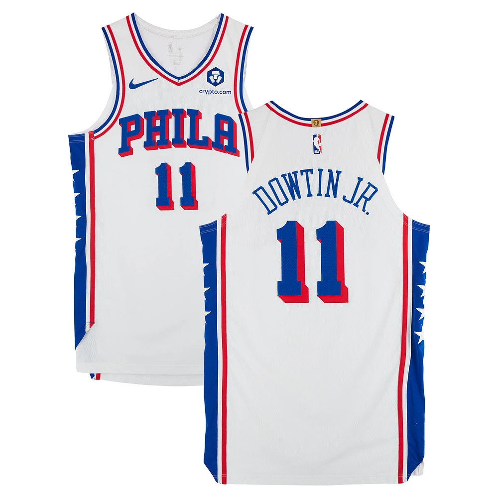 Jeff Dowtin Philadelphia 76ers Player-Issued #11 White Nike Jersey from the 2024-25 NBA Season - Size 46+4