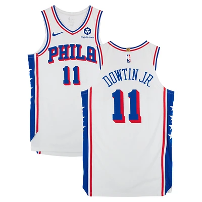 Jeff Dowtin Philadelphia 76ers Player-Issued #11 White Nike Jersey from the 2024-25 NBA Season - Size 46+4