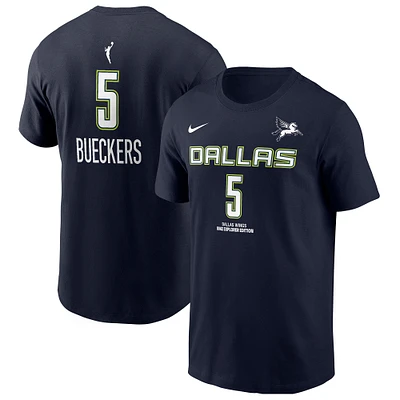 Men's Nike Paige Bueckers Navy Dallas Wings 2025 WNBA Draft Explorer Edition Name & Number T-Shirt