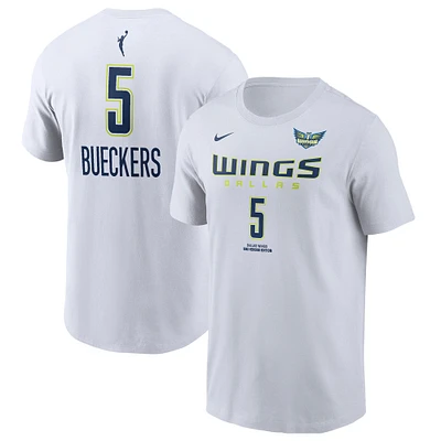 Men's Nike Paige Bueckers White Dallas Wings 2025 WNBA Draft Heroine Edition Name & Number T-Shirt