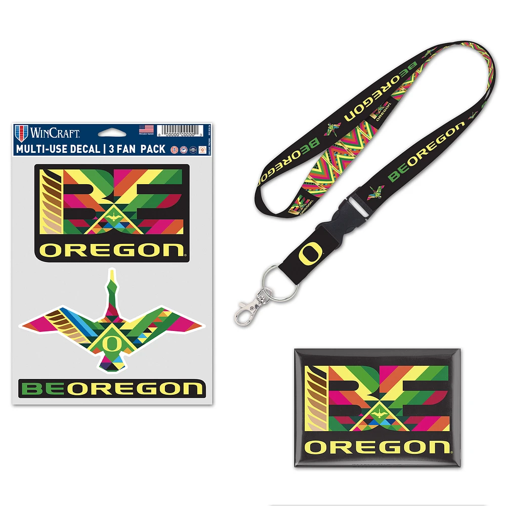 WinCraft Oregon Ducks Three-Piece Fan Pack