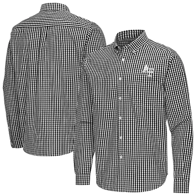 Men's Antigua Air Force Falcons Ellis Woven Tri-Blend Long Sleeve Button-Down Shirt