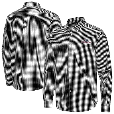 Men's Antigua Gonzaga Bulldogs Ellis Woven Tri-Blend Long Sleeve Button-Down Shirt