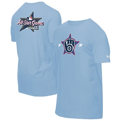 Men's New Era Light Blue Milwaukee Brewers 2025 MLB All-Star Game Workout T-Shirt