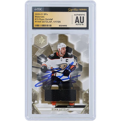 Ryan Getzlaf Anaheim Ducks Autographed 2020-21 Upper Deck SPX Relic #15 CGC Fanatics Witnessed Authenticated Auto 10 Card