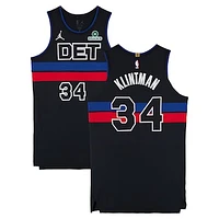 Bobi Klintman Detroit Pistons Player-Issued #34 Black Jordan Brand Jersey from the 2024-25 NBA Season - Size 50+6