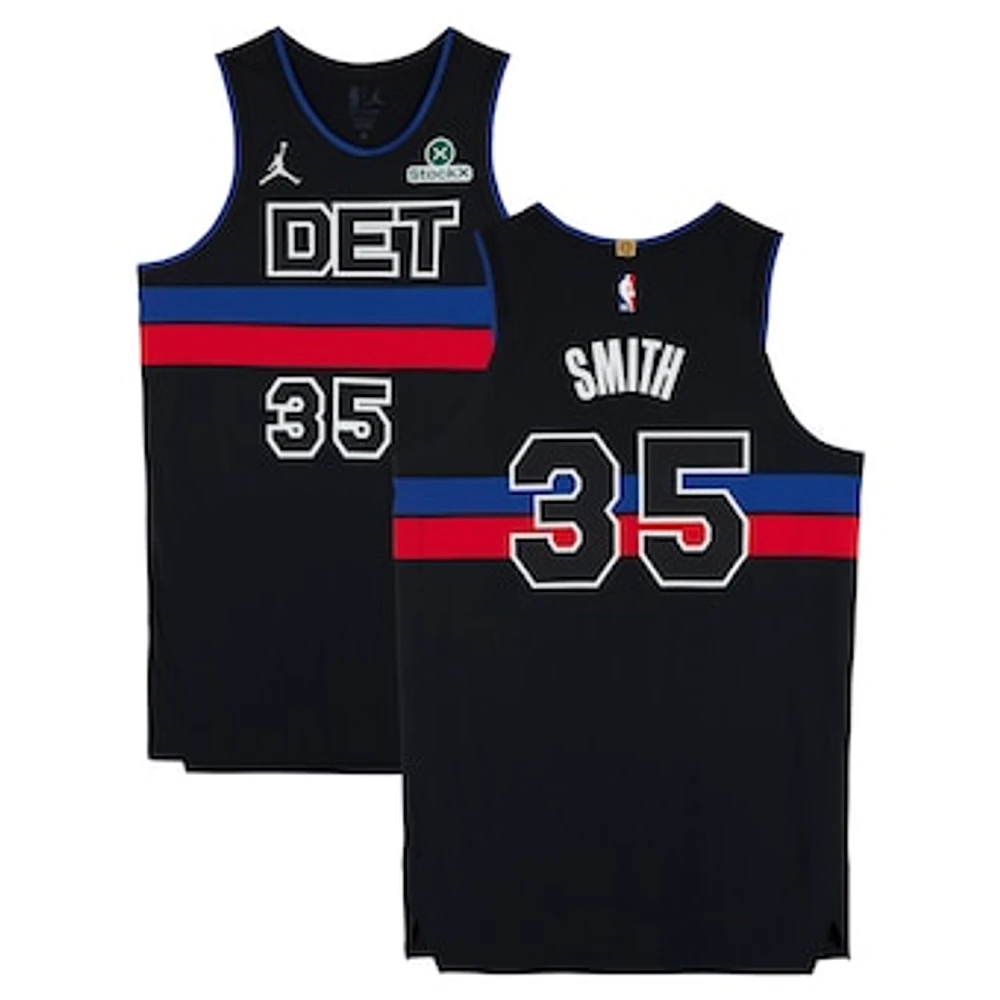 Tolu Smith Detroit Pistons Player-Issued #35 Black Jordan Brand Jersey from the 2024-25 NBA Season - Size 52+6