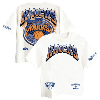 Men's Two Hype White New York Knicks Drip & Dime Collection Premium T-Shirt
