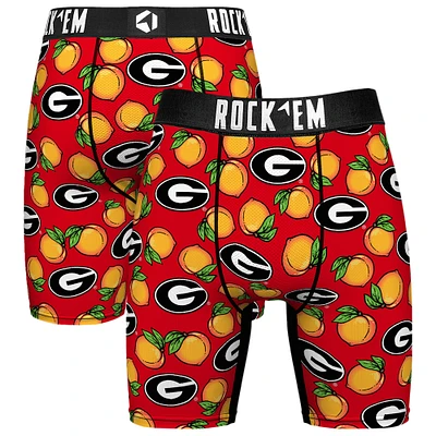 Men's Rock Em Socks Red Georgia Bulldogs Localized Boxer Briefs