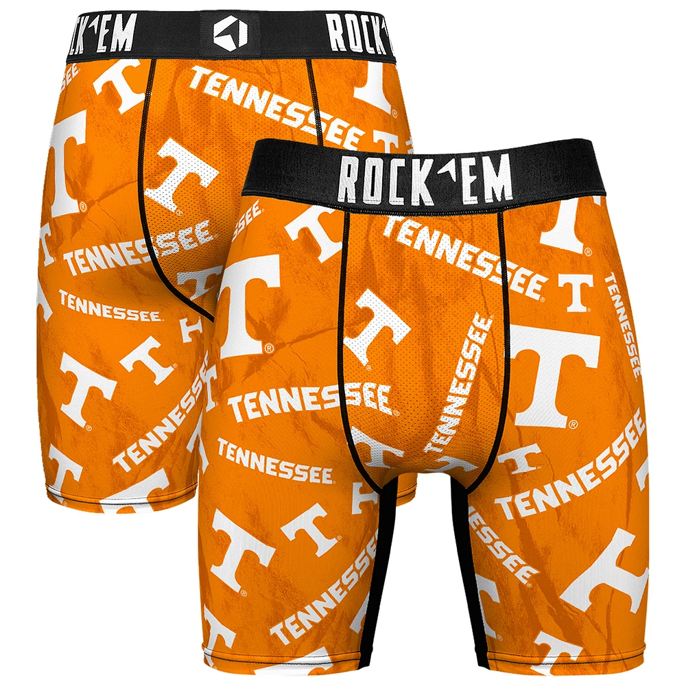 Men's Rock Em Socks Orange Tennessee Volunteers All Over Logo Boxer Briefs
