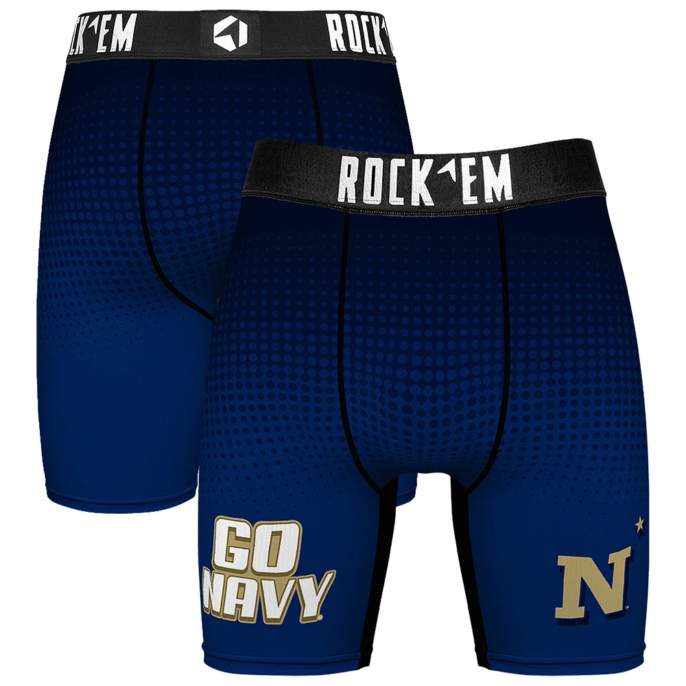 Men's Rock Em Socks Navy Midshipmen Slogan Boxer Briefs