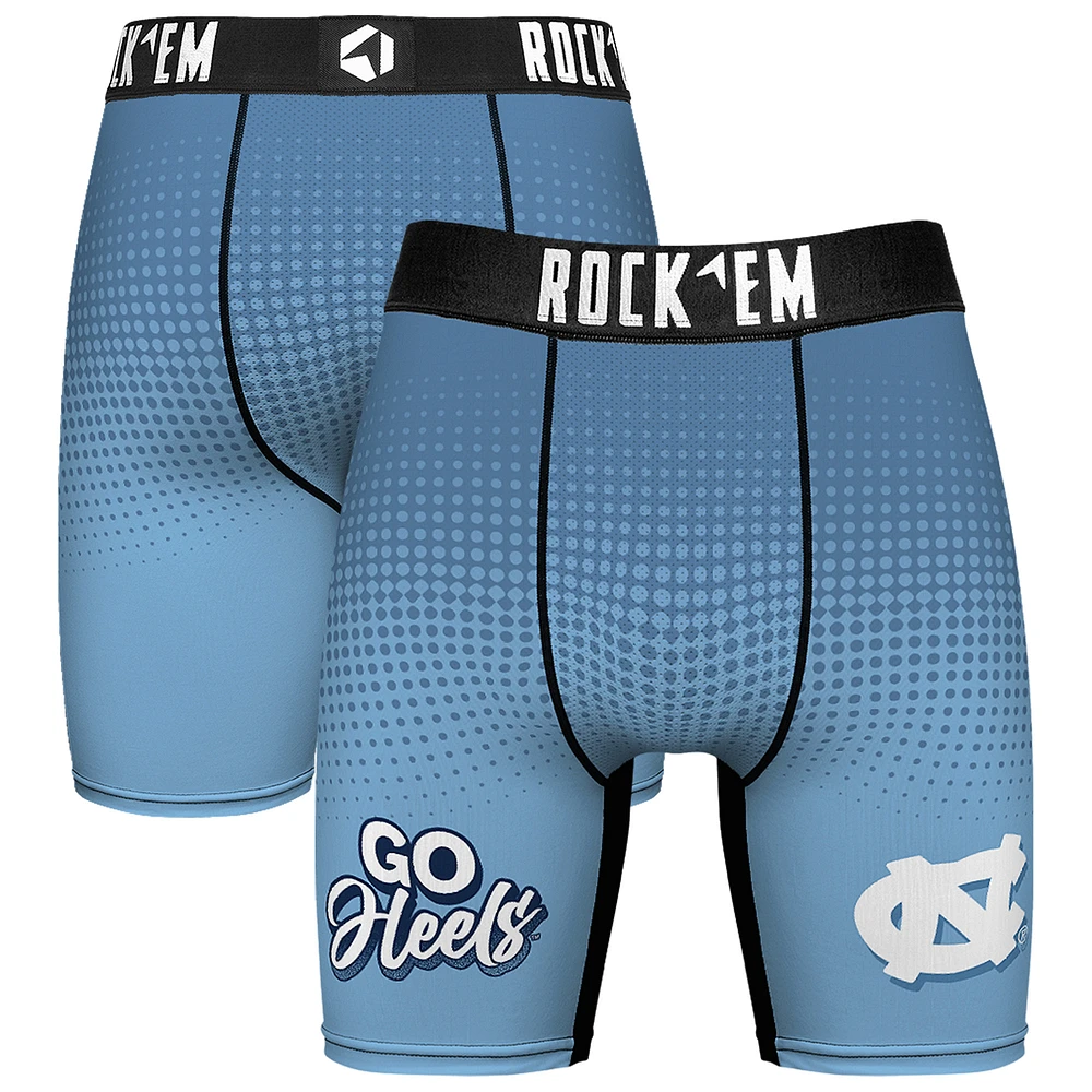 Men's Rock Em Socks Carolina Blue North Tar Heels Slogan Boxer Briefs