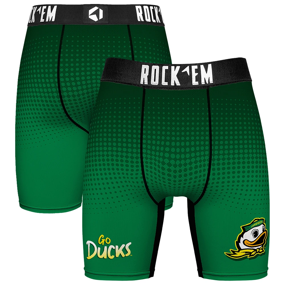Men's Rock Em Socks Green Oregon Ducks Slogan Boxer Briefs