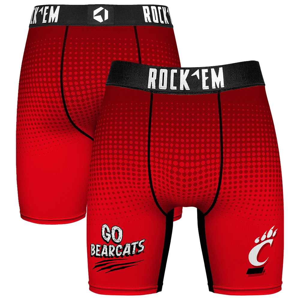 Men's Rock Em Socks Red Cincinnati Bearcats Slogan Boxer Briefs