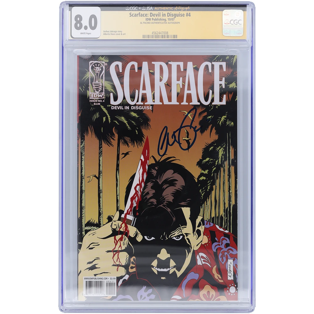 Al Pacino Autographed Scarface: Devil In Disguise #4 CGC Authenticated 8 Comic Book