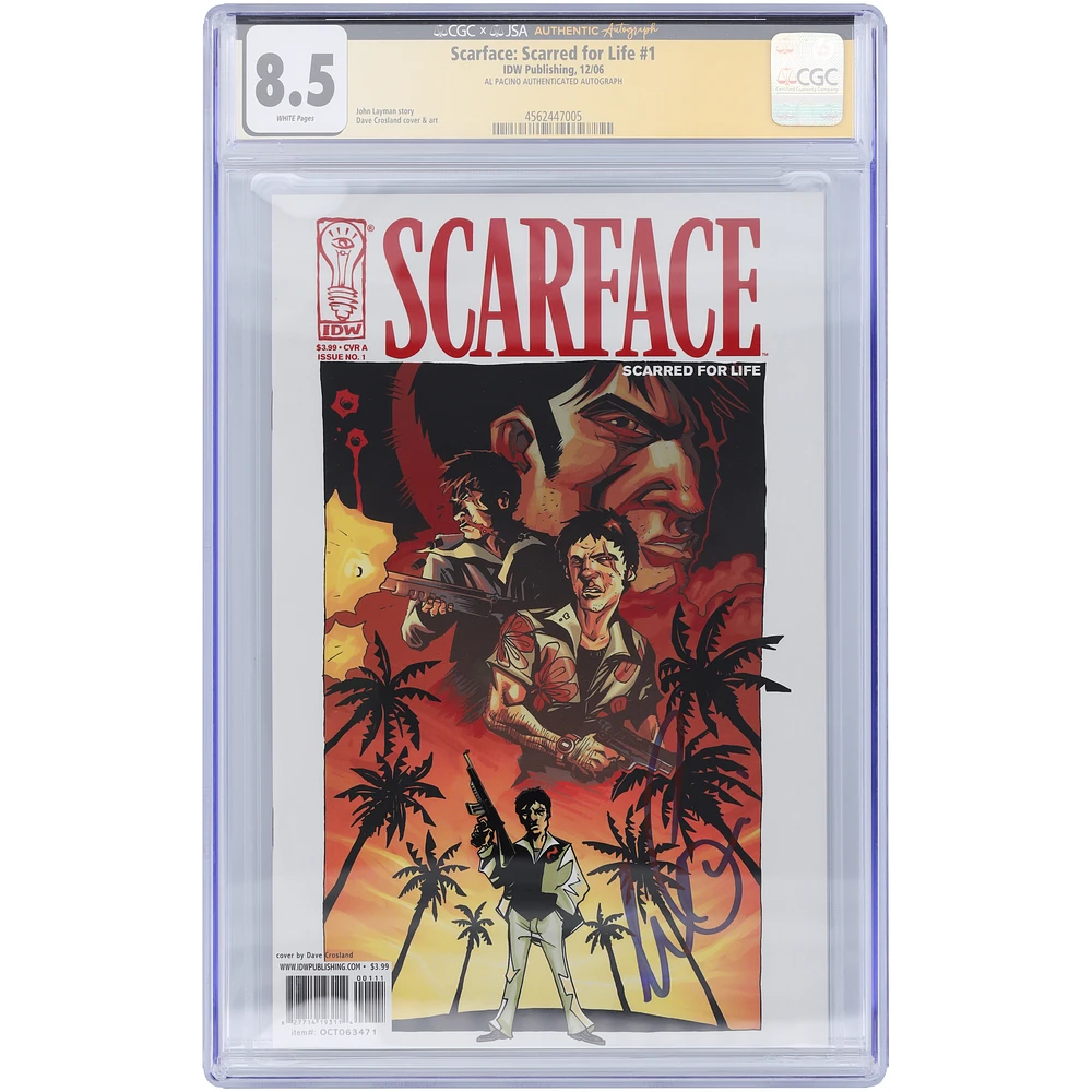 Al Pacino Autographed Scarface: Scarred For Life #1 CGC Authenticated 8.5 Comic Book