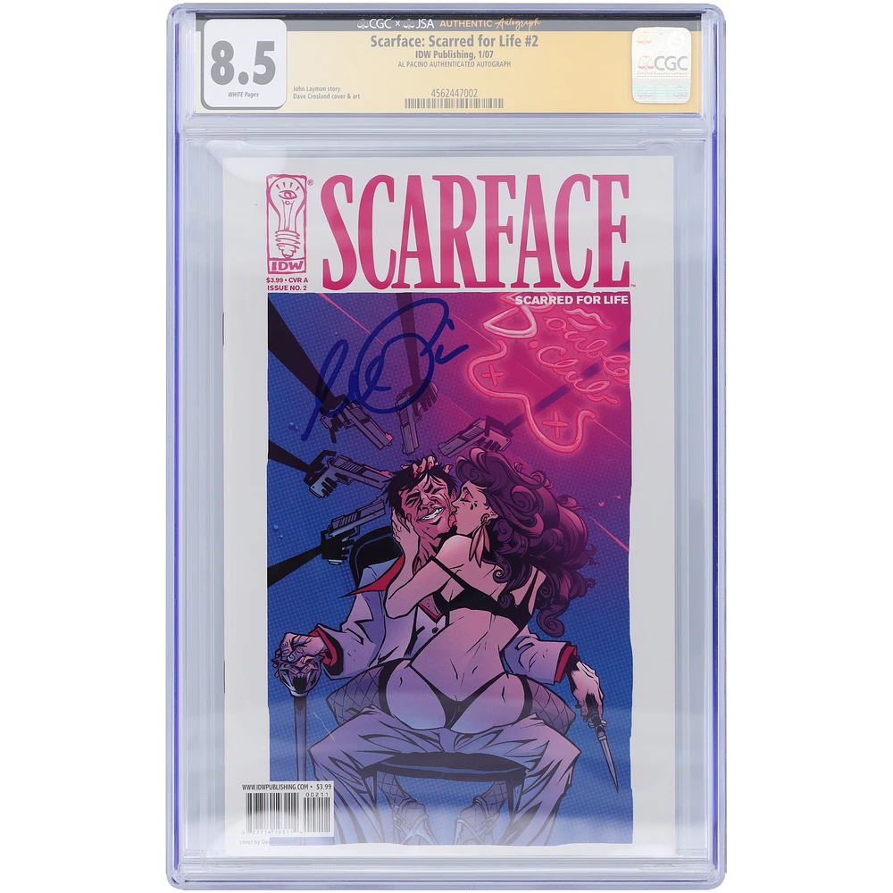 Al Pacino Autographed Scarface: Scarred For Life #2 CGC Authenticated 8.5 Comic Book