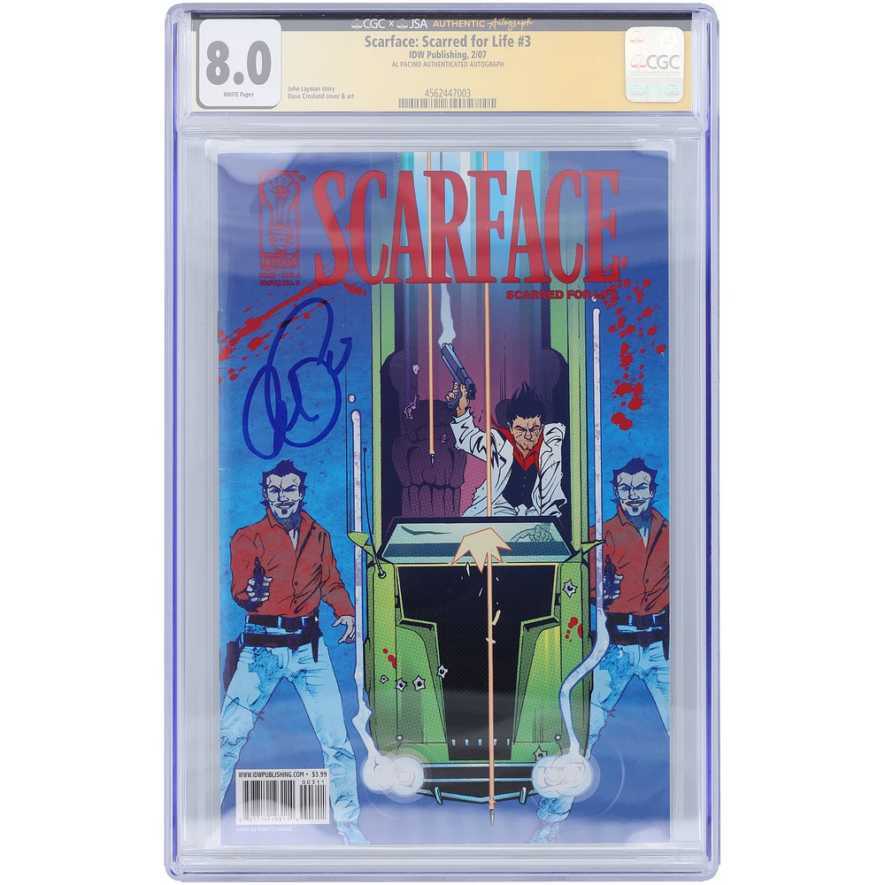 Al Pacino Autographed Scarface: Scarred For Life #3 CGC Authenticated 8 Comic Book
