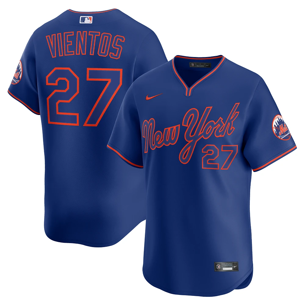 Men's Nike Mark Vientos Royal New York Mets Alternate Limited Player Jersey