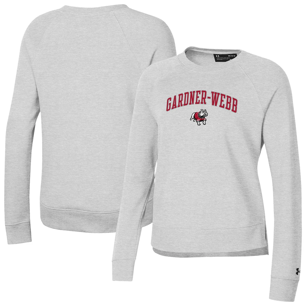 Women's Under Armour Gray Gardner-Webb Bulldogs Rival Fleece Pullover Sweatshirt