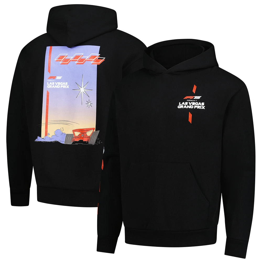 Men's Black Formula 1 2025 Las Vegas Grand Prix Block Pullover Hoodie