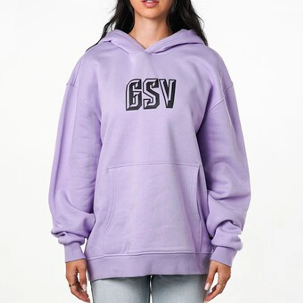 Women's The Wild Collective Violet Golden State Valkyries Icon Fleece Pullover Hoodie