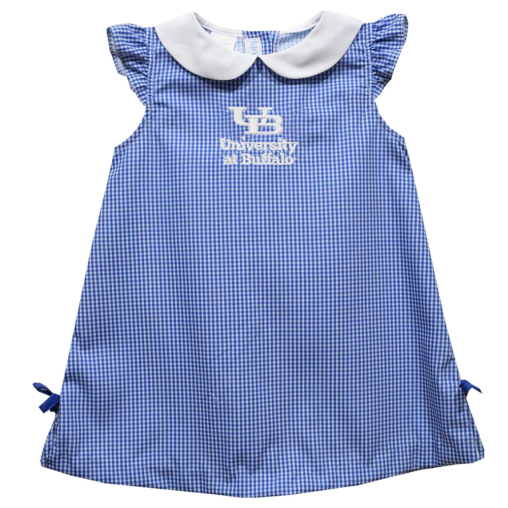 Infant Girls Vive La Fete Royal Buffalo Bulls Mini Check Pattern A-Line Dress