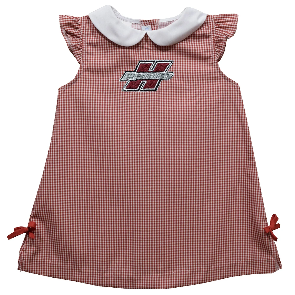 Infant Girls Vive La Fete Red Henderson State Reddies Mini Check Pattern A-Line Dress