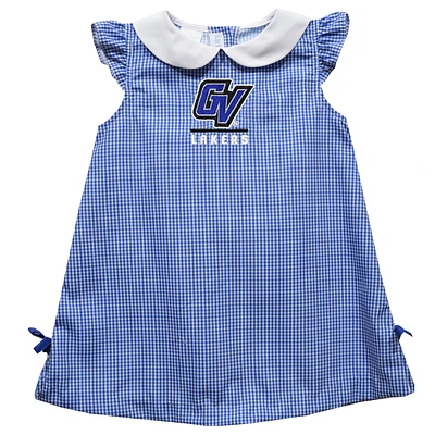 Toddler Girls Vive La Fete Blue Grand Valley State Lakers Mini Check Pattern A-Line Dress