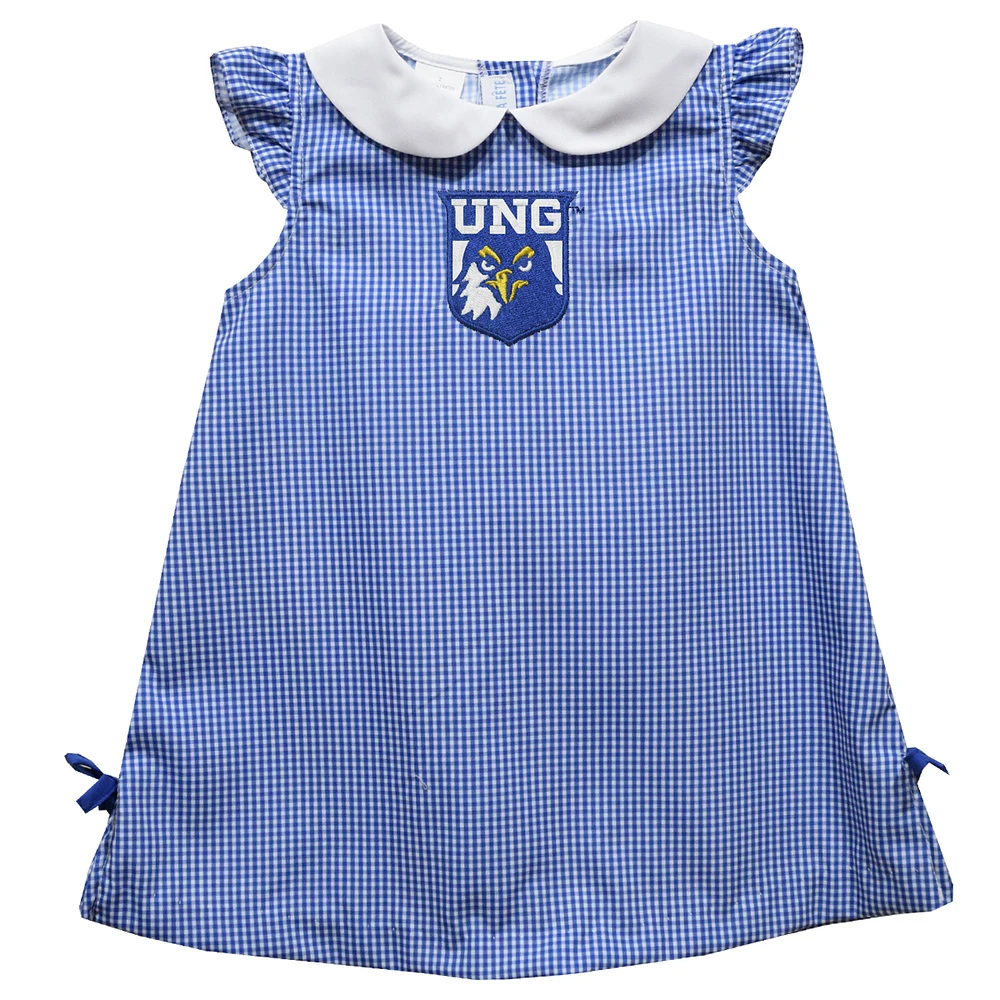 Toddler Girls Vive La Fete Blue North Georgia Nighthawks Mini Check Pattern A-Line Dress