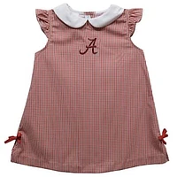 Toddler Girls Vive La Fete Crimson Alabama Tide Mini Check Pattern A-Line Dress