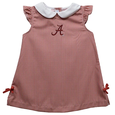 Toddler Girls Vive La Fete Crimson Alabama Crimson Tide Mini Check Pattern A-Line Dress